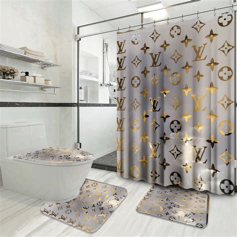 Louis Vuitton Shower Curtain Set .